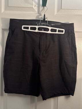 Apt. 9 Men's Premier Flex Hybrid Shorts Heathered Black Size 34